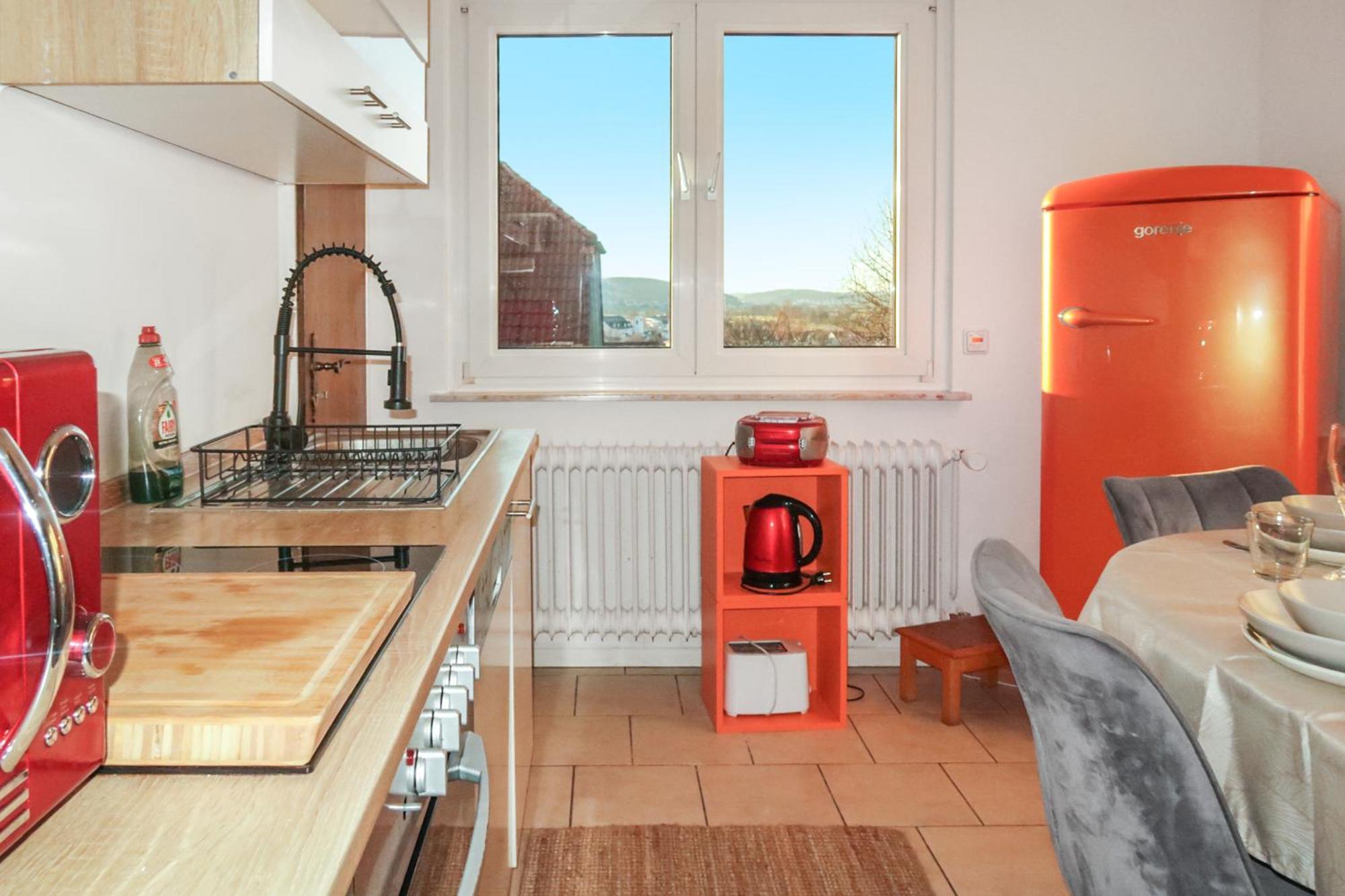 Homestay - Panoramablick Ueber Buedingen Buitenkant foto